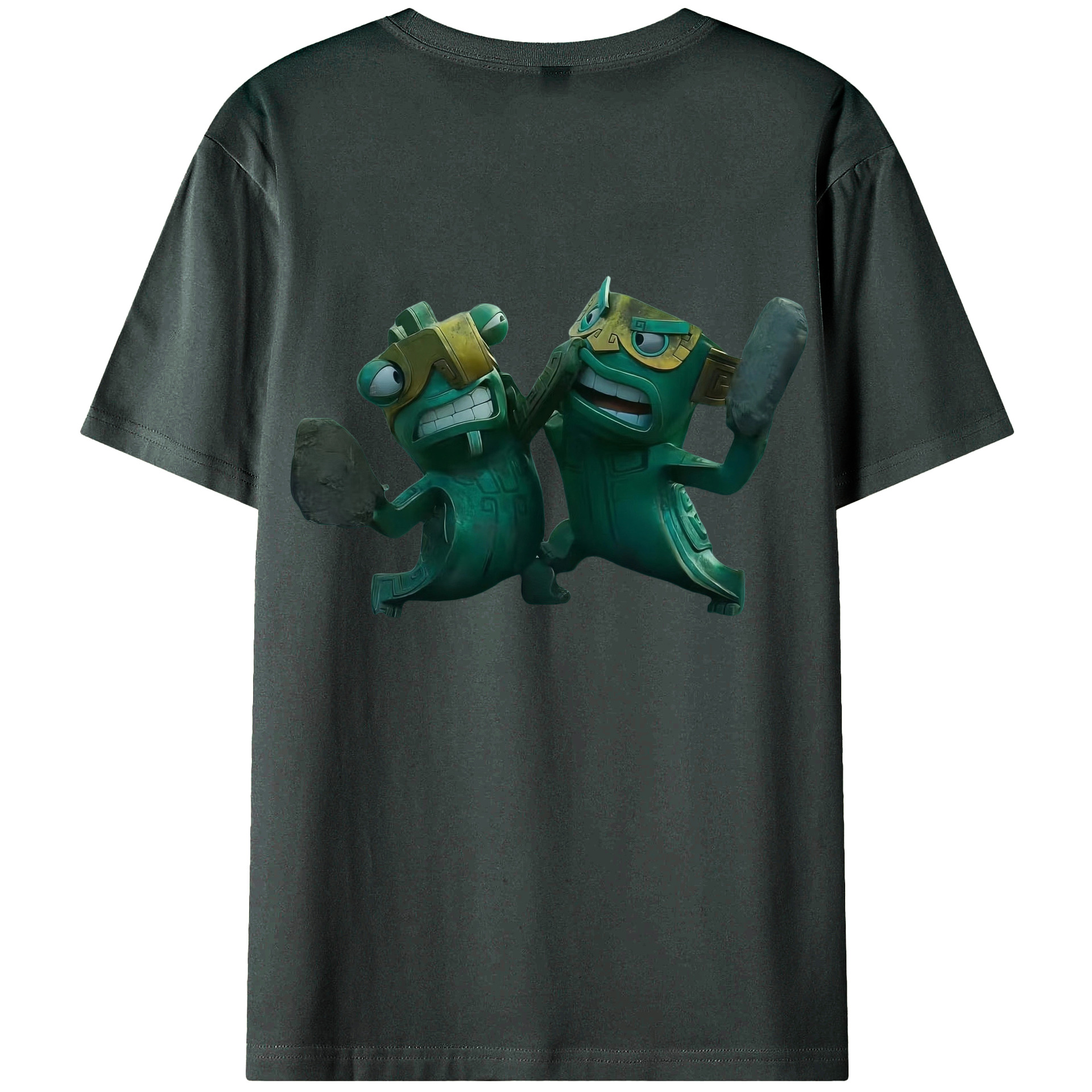 （画像用） Ne Zha 2 ナタ 魔童の大暴れ 綿100％ メンズ半袖Tシャツ（バックプリント） 通気性